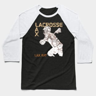 Lacrosse Player Lax Rat Baseball T-Shirt